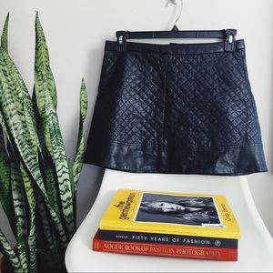 W118 By Walter Baker Quilted Faux Leather Skirt